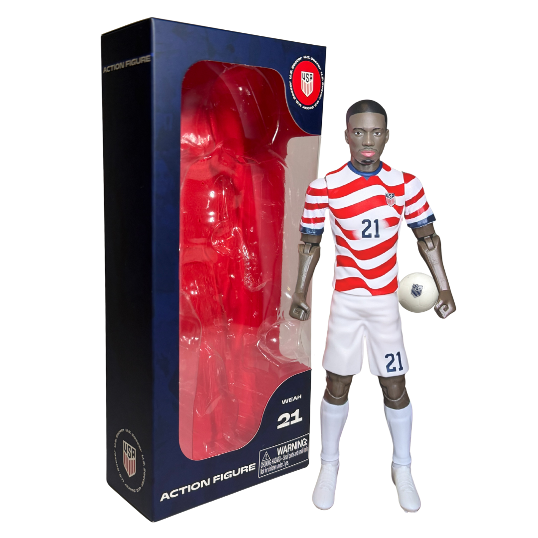 Banbo Toys SOCKERS 2026 USMNT Tim Weah Home Jersey 8" Collectible Soccer Action Figure