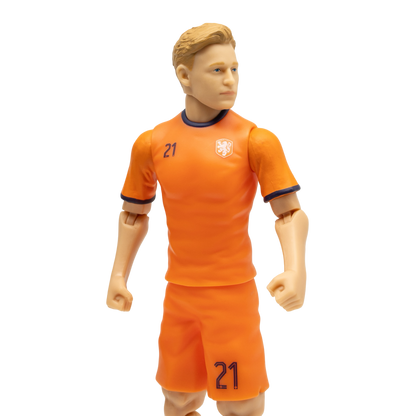 Banbo Toys SOCKERS Netherlands National Frenkie de Jong 8" Collectible Soccer Action Figure