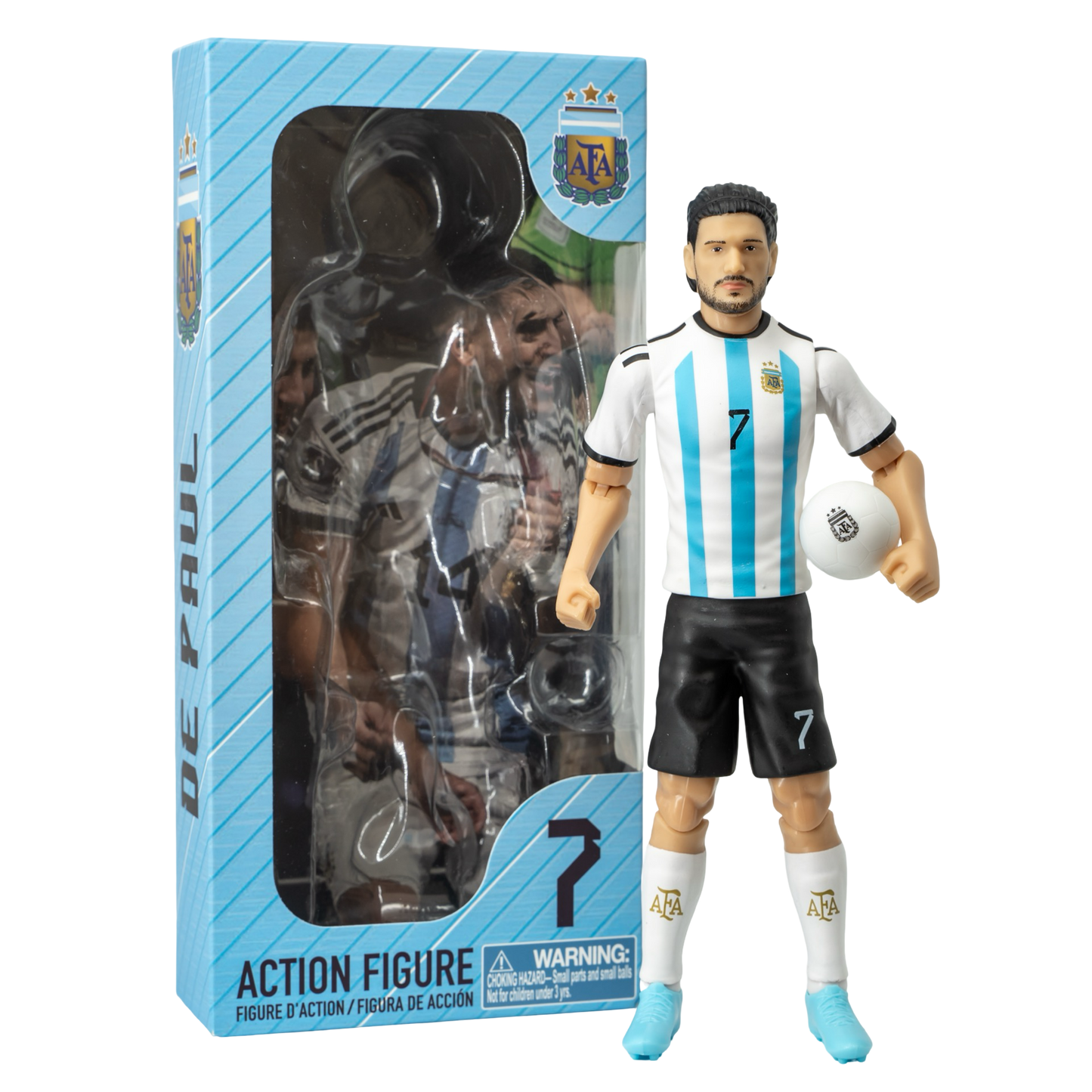 Banbo Toys SOCKERS Argentina National Rodrigo De Paul 8" Collectible Soccer Action Figure