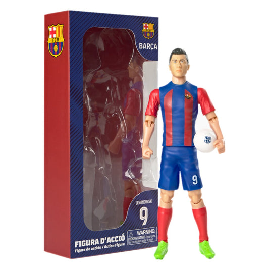 Banbo Toys SOCKERS FC Barcelona Robert Lewandowski 8" Collectible Soccer Action Figure